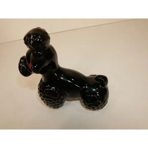 Vintage Black Ceramic Poodle Figurine - Picture 5 of 13